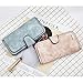 Wallet for Women PU Leather Clutch Purse Bifold Long Designer Ladies Checkbook Multi Credit Card Holder Organizer with Coin Zipper Pocket Light Blue