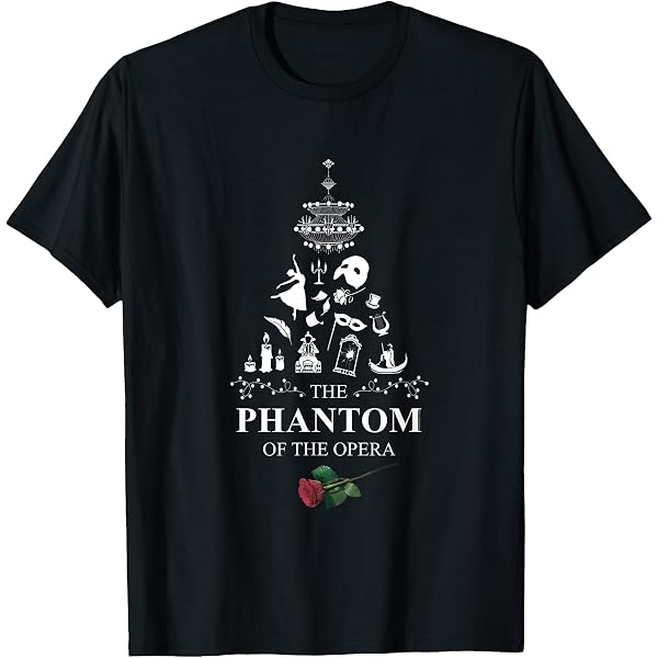 Official 'Phantom of the Opera' Mask & Rose Comfort Colors Adult