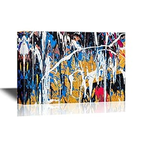 Canvas Wall Art - Abstract Color Composition - Gallery Wrap Modern Home Art | Ready to Hang - 12x18 inches