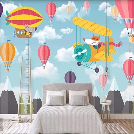 Ytdzsw 3D Estereoscópico Cartón Aviones Avión Globo De Aire Caliente