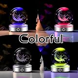 IFOLAINA 3D Moon Fairy Crystal Ball K9 Glass Paperweight Gift view 6