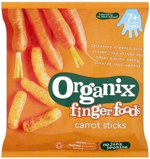 Organix Finger Foods Organic Carrot Sticks 7mth+ (20g) - Pack of 2