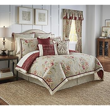 Amazon Com Waverly Fresco Flourish Reversible Comforter Set Full
