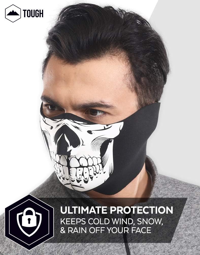 Half Face Balaclava Ski Mask for Cold Weather - Men's Winter Mouth Cover for Motorcycle Riding, Skiing, Snowboarding, Running: Automotive