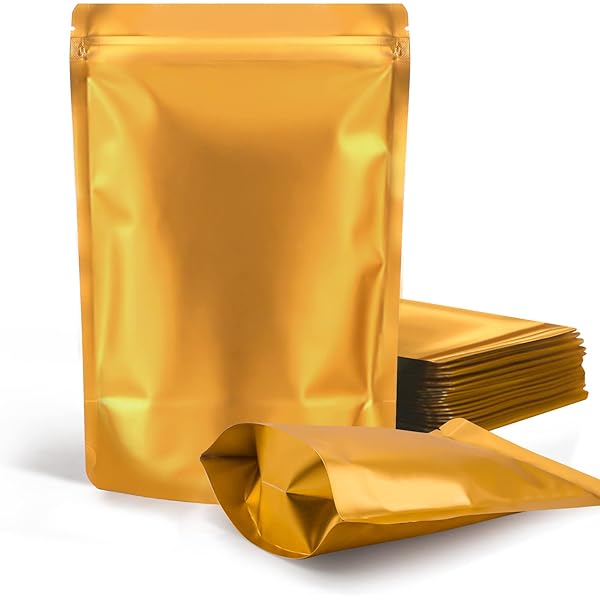 100 Bolsas Resellables Anti-Olor Con Ventana Mate - 5.5x7.8 Pulgadas, Ideales Para Alimentos Y Más