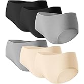 BAMBOO COOL Girls Underwear Ultra-Soft Breathable No Side Seams 7-16Y Panties Stretchy Lightweight Briefs 6 Pack