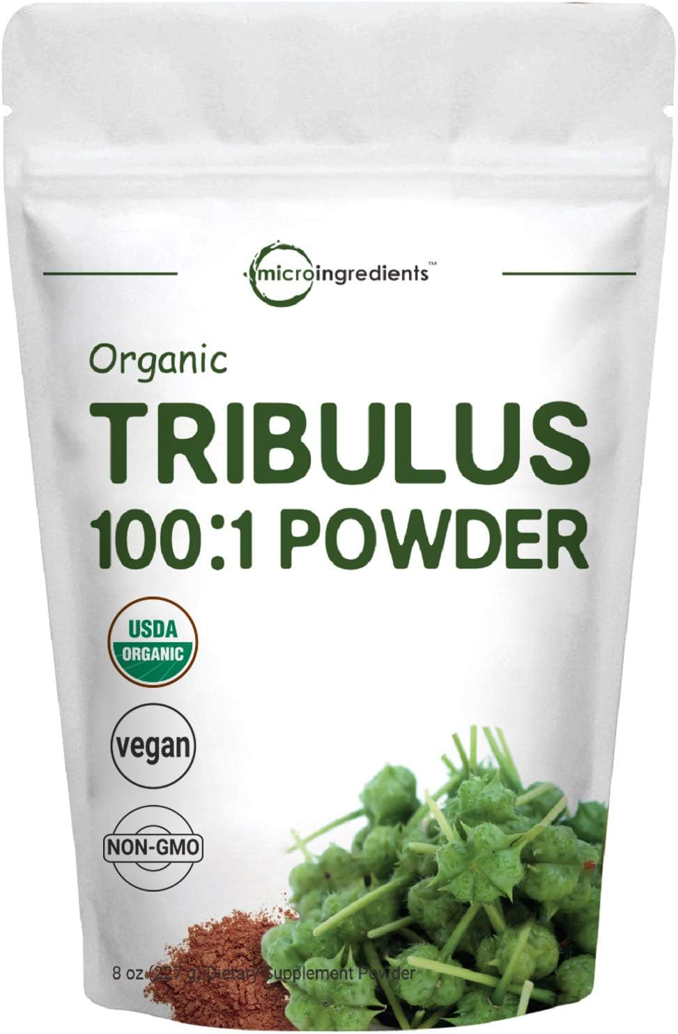 Organic Tribulus Terrestris Extract 100:1 Powder, 8 Ounce (227 Grams), for Healthy Libido and Testosterone Levels, Boosts Immune System and Energy, No GMOs, Vegan Friendly: Health & Personal Care
