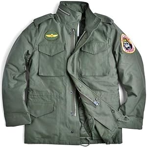 UNIQUELEATHER Taxi Driver Robert De Niro Green Military Jacket