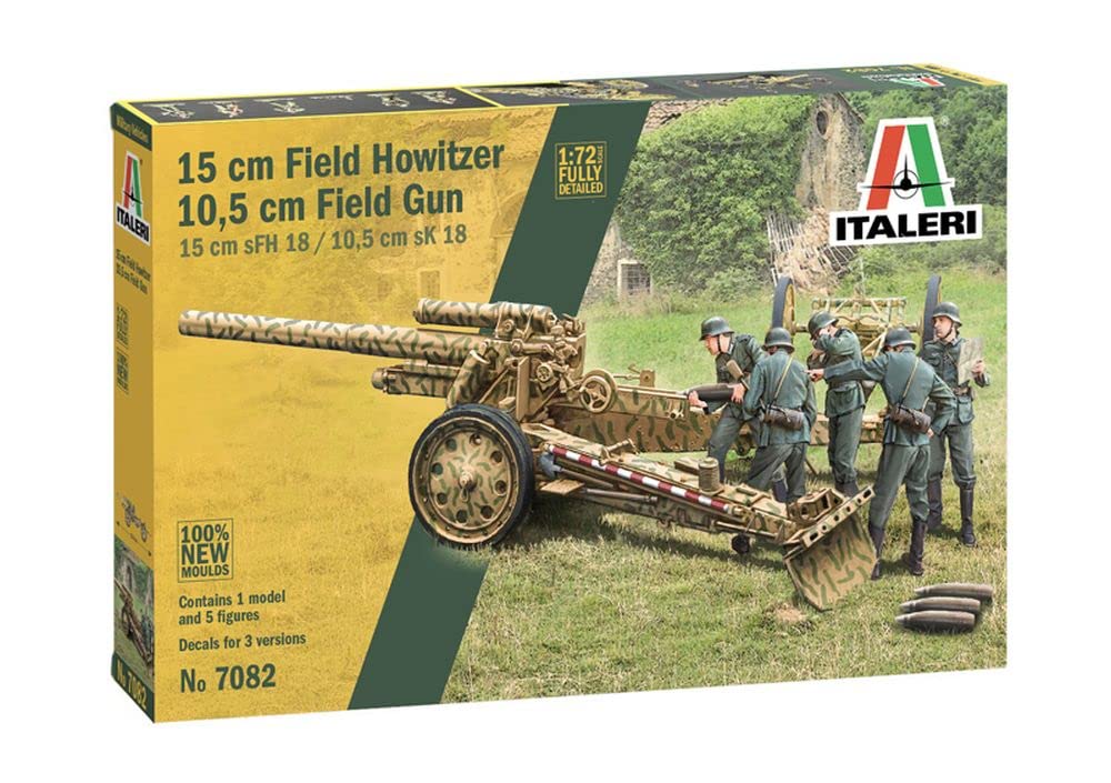 Italeri 1:72-15 cm Field Howitzer / 10,5 cm Field Gun