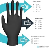 Unigloves PRO.TECT Black GA0045 Nitrile Gloves Extra Large Box 100 view 4