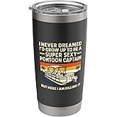 Funny Pontoon Captain Stainless Steel Insulated Tumbler