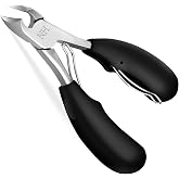 New Huing Podiatrist Toenail Clippers, Professional Thick &amp; Ingrown Toe Nail Clippers for Men &amp; Seniors,Pedicure Clippers Toenail Cutters, Super Sharp Curved Blade Grooming Tool