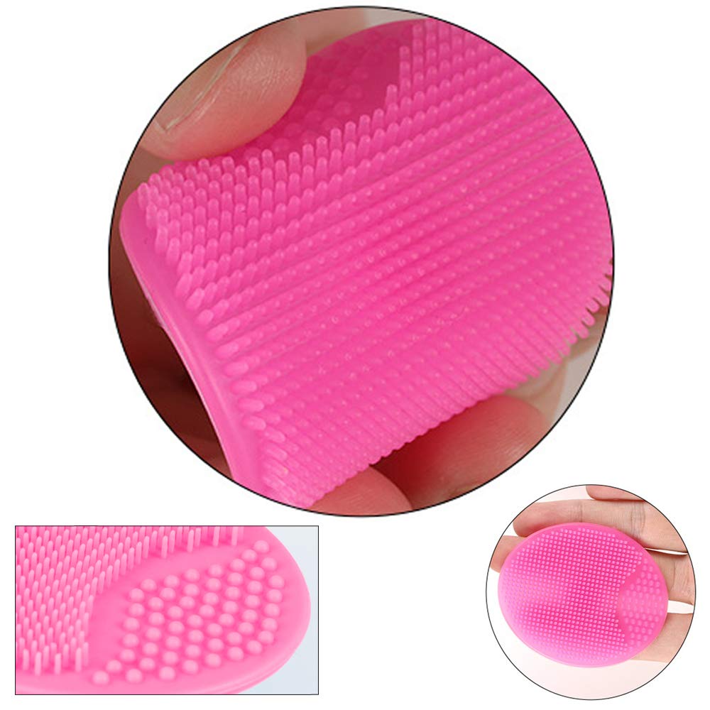 Face Scrubber,2 Pack Soft Silicone Scrubbies Facial Cleansing Pad Face Exfoliator Face Scrub Face Brush Silicone Scrubby for Massage Pore Cleansing Blackhead Removing Exfoliating,Cool Gift for Girl: Beauty
