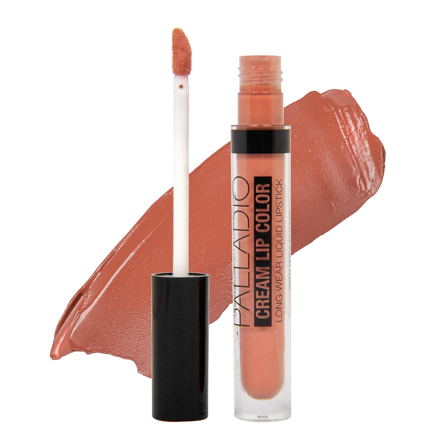 Palladio Long-Wear Cream Lip Color Liquid Lipstick, transfer proof high intensity color pigment, smooth lightweight formula, cream color matte finish, all day wear (Skin)