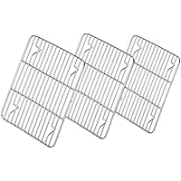 TeamFar Baking Rack, Stainless Steel Cooling Roasting Rack for Toaster Oven Pan, Healthy & Non Toxic, Sturdy & Rust Free…