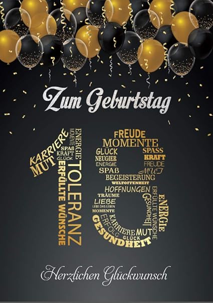 Elegante Gluckwunschkarte Geburtstag 18 Jahre Einzigartig Geburtstagskarte Mit Nummer 18 Und Gluckwunschen Schwarz Gold Zum 18 Geburtstag Amazon De Burobedarf Schreibwaren