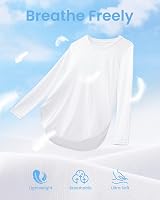 G4Free Women UPF 50+ Long Sleeve Workout Shirt Cold Gear White view 3