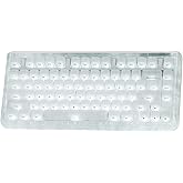 KiiBoom Jade75 75% Resin Molding Mechanical Keyboard, BT5.0/USB-C/2.4GHz Wireless Gaming Keyboard, QMK&VIA Programmable, RGB Backlits, Hot-Swappable, CNC+UV Case for Windows/Mac/Linux (White)