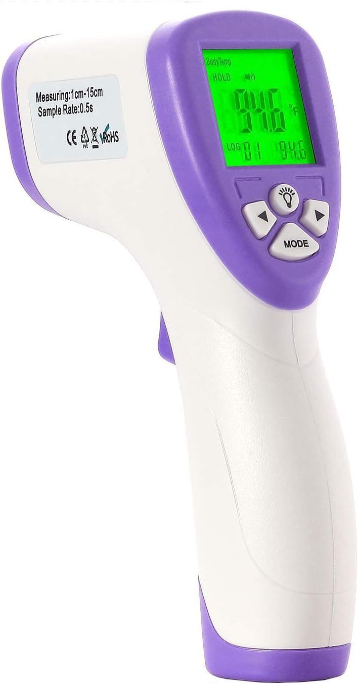 Forehead Thermometer, Non-Contact Infrared Baby Thermometer for Adults and Kids, Accurate Instant Readings, Fever Alarm, LCD Display