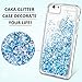 Caka iPhone 6 6S Plus Case, iPhone 8 Plus Case for Girls Glitter Flowing Liquid Floating Luxury Bling Sparkle Soft TPU Case for iPhone 6 Plus 6S Plus 7 Plus 8 Plus (5.5 inch) (Blue)