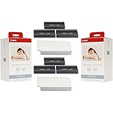 Canon KP-108IN Ink Paper Set (2) Pack - 216 Prints, 3115B001-X2, Cyan, Magenta, Yellow