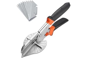 BGSIME Multi Angle Miter Shear Cutter with 10 Replacement Blades, Adjustable at 45 to 135 Degree Miter Snips Cutting Tool for