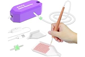 WJCJTJL Diamond Art Painting Pen Kit for Adults, Epainter Vacuum Diamond Art Painting Pen with Storage Tray, Accessories Tool for Setting AB Stones Without Wax, Quiet and Long-Lasting(Purple)