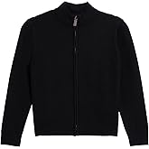 X RAY Boy's (4-12) Full Zip Mock Neck Cardigan Sweater, Kids Classic Fit Soft Lightweight Knit Sweater