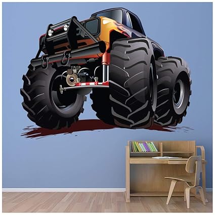 Amazon Com Azutura Yellow Black Monster Truck Wall Sticker