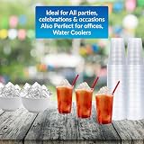 1ABOVE 180ml Clear Plastic Disposable Cups 100 Pack for Parties view 7