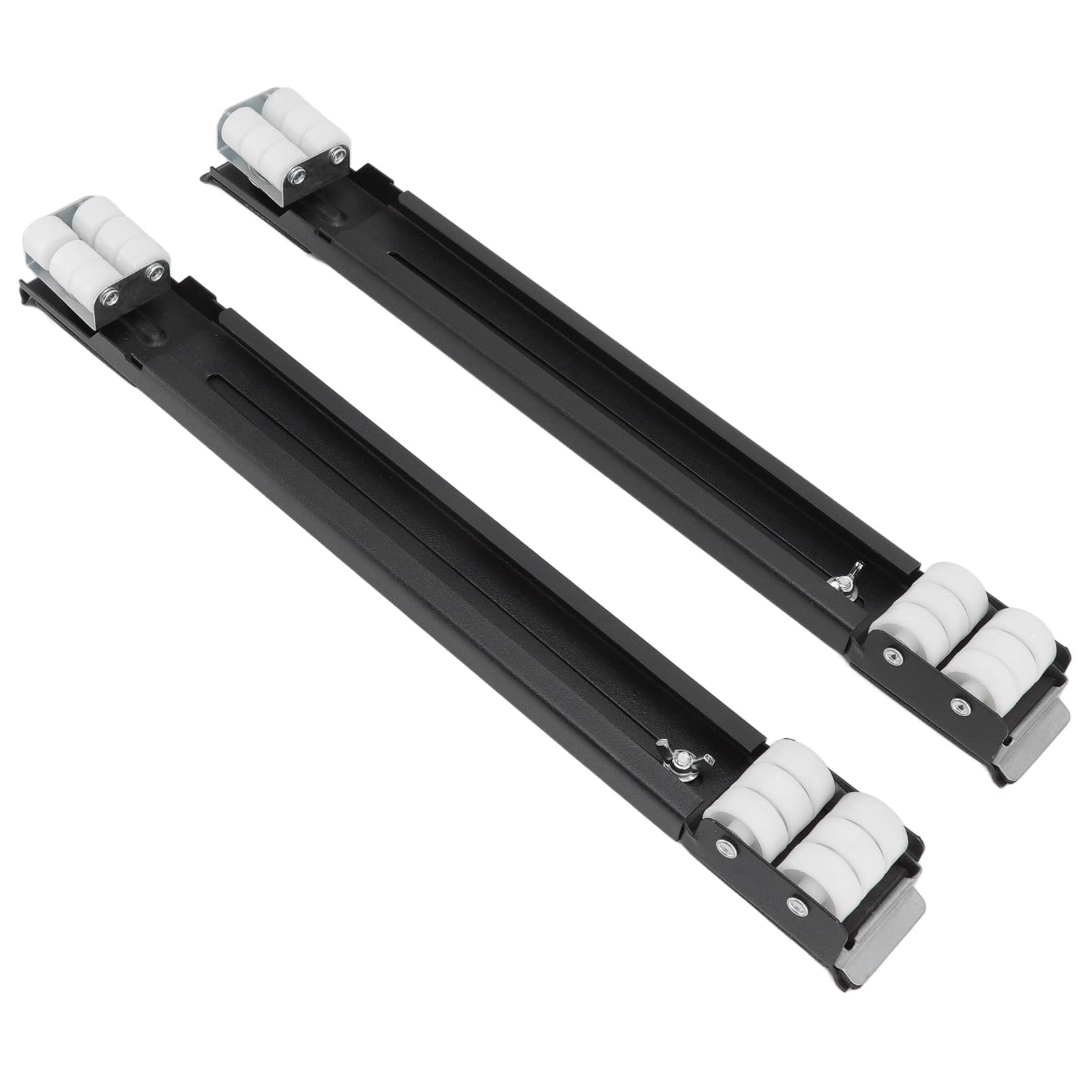 Heavy Duty Furniture Dolly with 300kg Load Capacity, Portable Appliance Roller with Adjustable Base and 24 Wheels (Silver and Black)