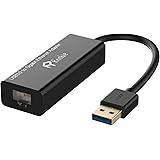 Rankie USB Network Adapter, USB 3.0 to RJ45 Gigabit, Black