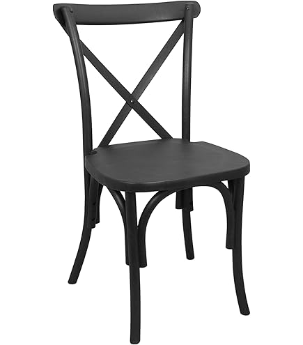 Amazon.com: Flash Furniture X-Back Chair, 2-pack, Resin, Black