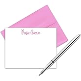 Flat Note Cards/Envelopes, Thank You Notes, Monogram Flat Note Cards, Personalized Stationery Set, Name Flat Note Cards