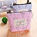 Calico Fabric Portable Purse Pouch Bag,Zipper Enclosure and Durable Exterior,a Lightweight Universal Carrying case for Lipstick Coins Cash Credit Card Headset USB Charger Cable Keys (Pink)