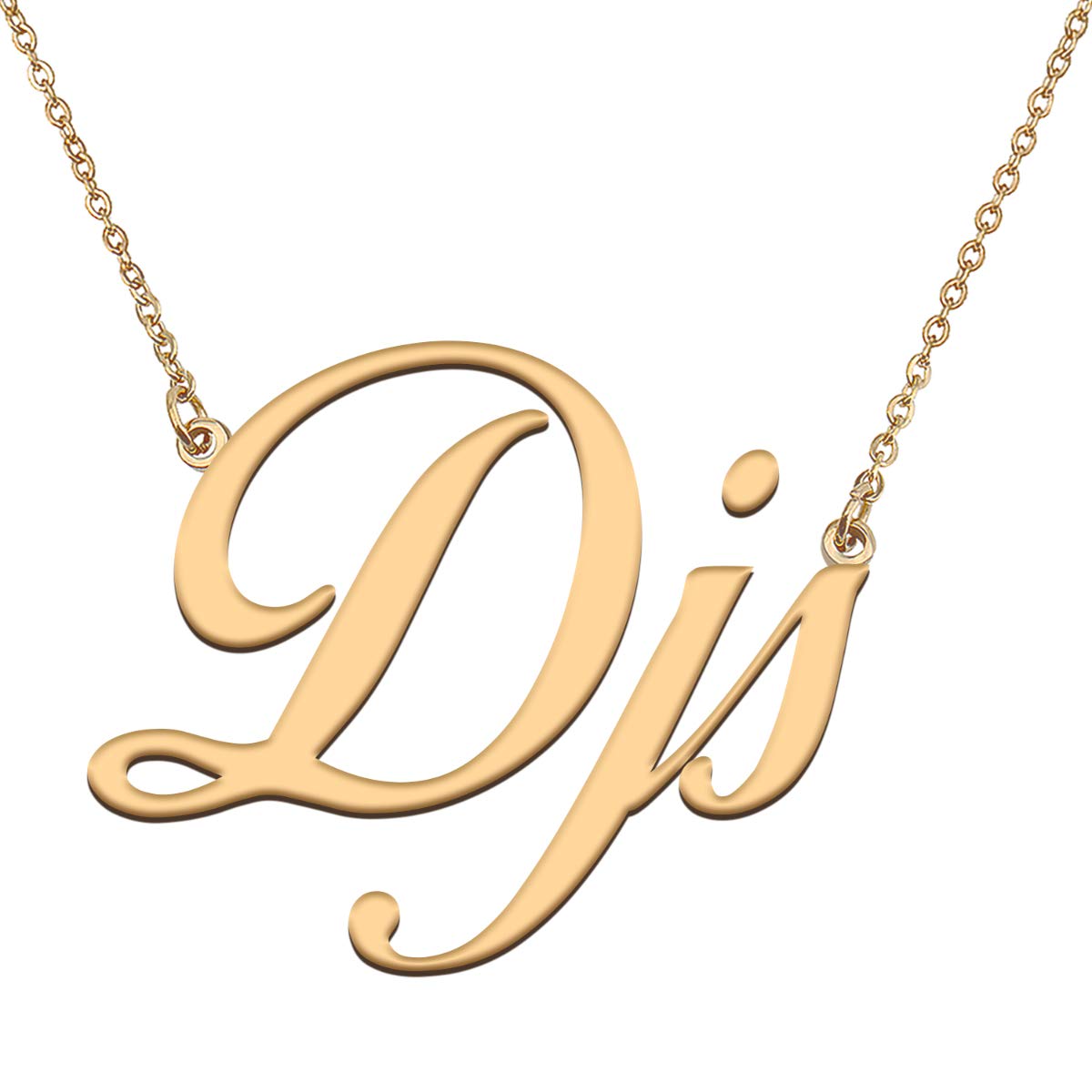 HUAN XUN Customized Custom Simple Any Name Necklace