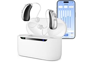 LVEHO OTC Hearing Aids for Seniors Adults, Hearing Aids with Bluetooth, App Control with 4 Sound Modes Digital Hearing Aid, Noise Reduction, Bluetooth Enabled Calls on iOS & Android