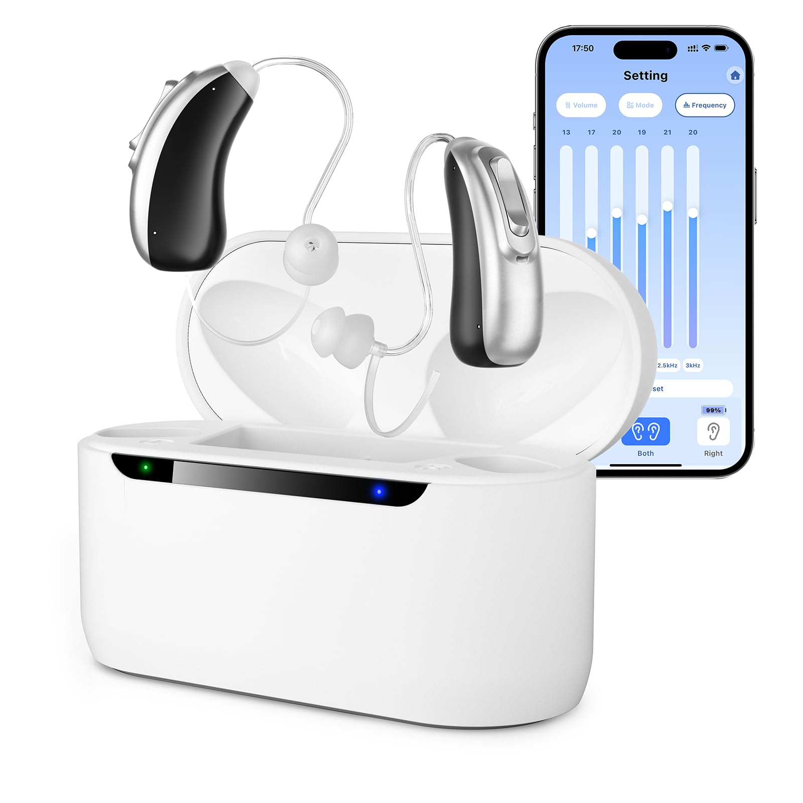 Photo 1 of OTC Hearing Aids for Seniors Adults, Hearing Aids with Bluetooth, App Control with 4 Sound Modes Digital Hearing Aid, Noise Reduction, Bluetooth Enabled Calls on iOS & Android