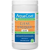 Aqua Coat Clear Lacquer in Gloss Finish - Self-Cross-Linking, Premium Water-Based for Wood &amp; Plastic - Fast-Drying, Non-Yellowing, Eco-Friendly - Quart
