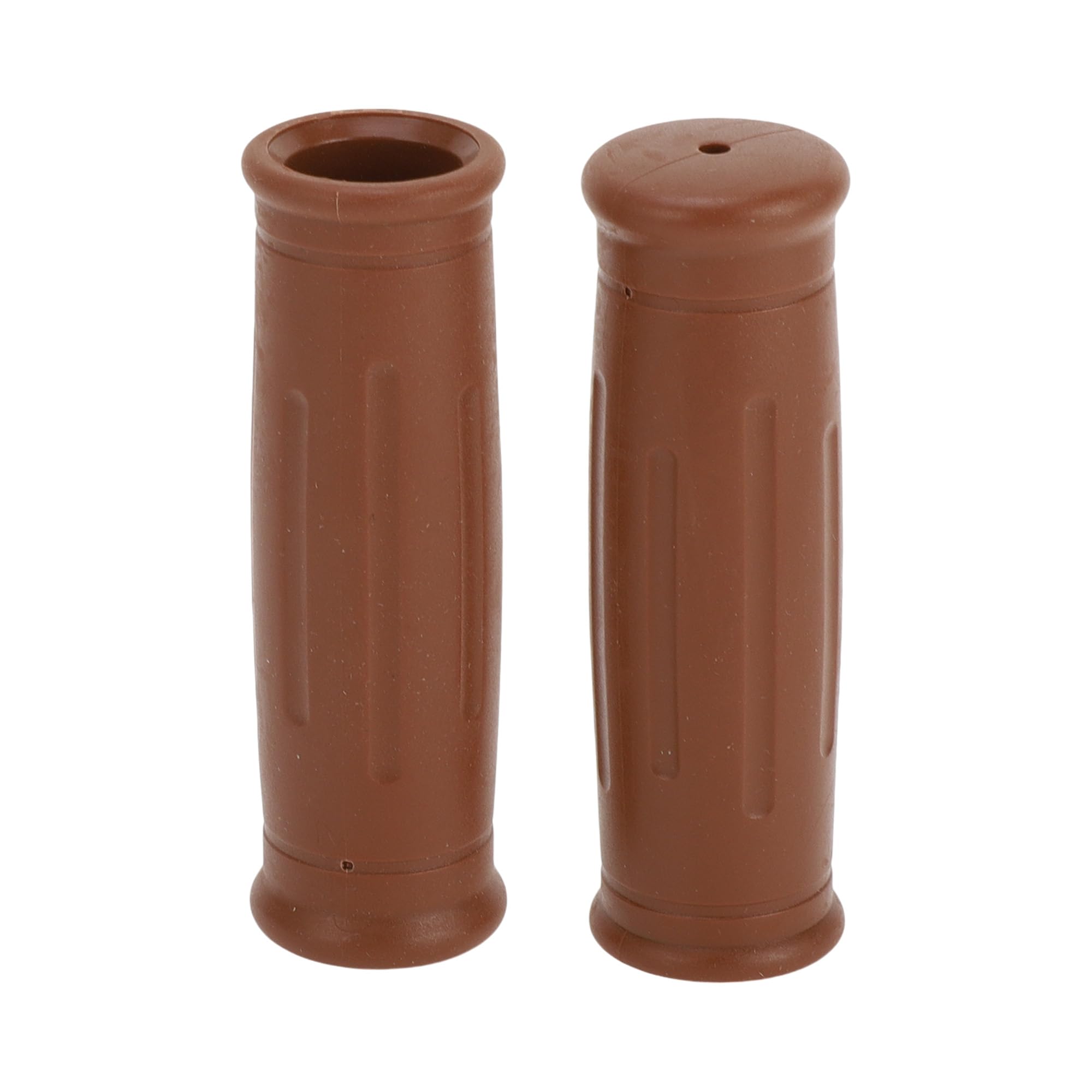 TUCKBOLD Bike Handlebar Grips Covers 85mm Long Soft | Mountain Bike End Grips Protector Brown 1 Pair