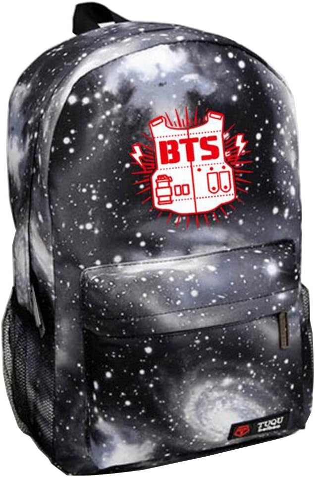 Galaxy BTS Backpack Kpop Bangtan Boys School Backpack Rucksack Book Bag for Students
