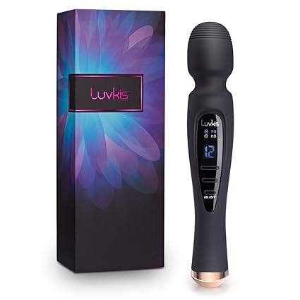 Luvkis magic Wand Massager Massagegerät mit LED-Anzeige Handheld Massagestab mit 12 Vibrationsmodi für Frauen, massage für Na