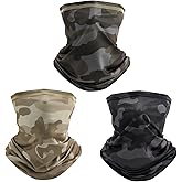 SATINIOR Summer Camo Neck Gaiter UV Protection Cooling Face Mask Sun Hood Bandanas for Men Women Sunscreen Breathable Bandana