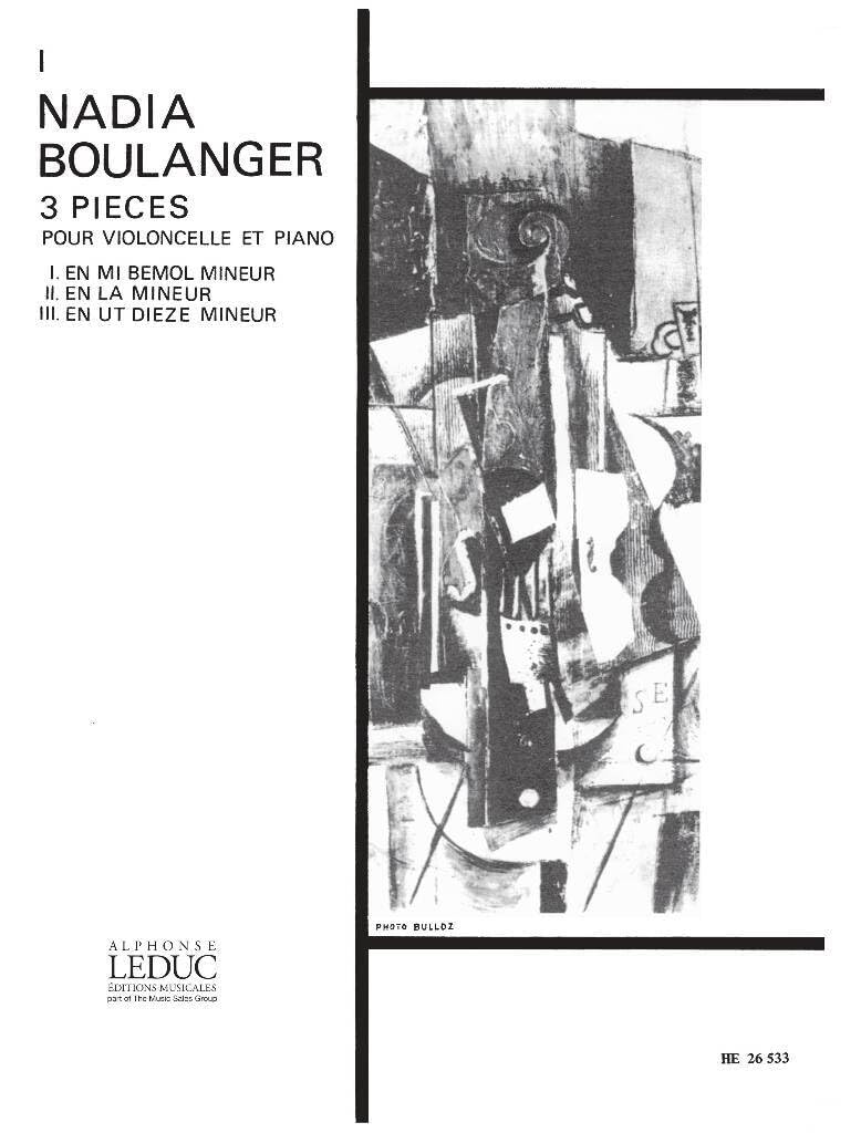 Nadia Boulanger: 3 Pieces No. 1 in E Flat Minor (Cello & Piano) Livre Sur la Musique