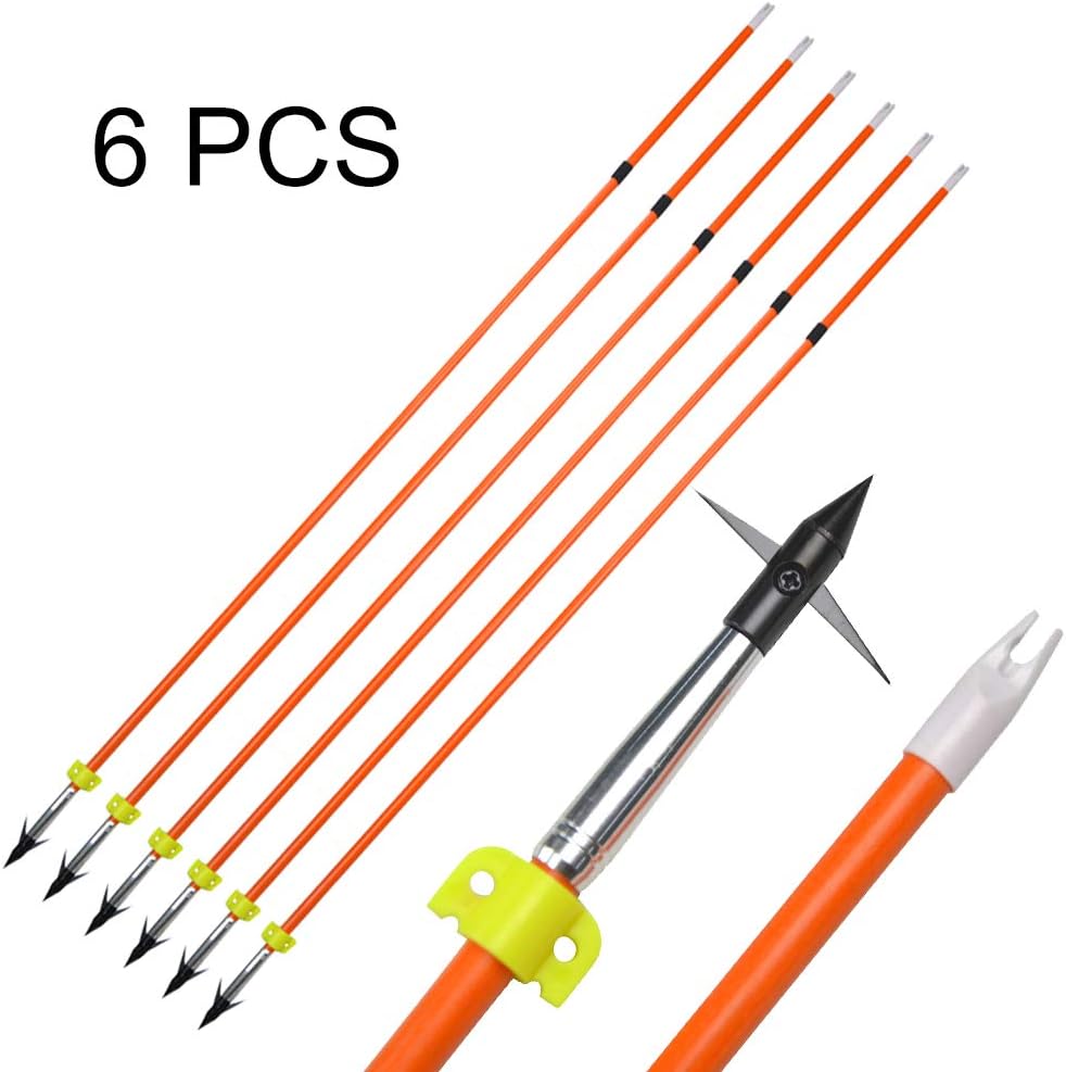 AMEYXGS 12pcs Archery Hunting Arrow Spine 400 Carbon Arrow with Explosion-Proof Ring Replaceable Arrow Tips Arrow and Quiver Set for Compound Bow and recurve Bow Hunting or Target Practice