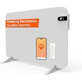 K&ouml;nighaus Smart Dual Space Heater 450 W - Wi-Fi App Control - 5-12 m&sup2; | Wall-mounted &amp; mobile use, remote control, towel rack, stand feet, mounting kit, color: white