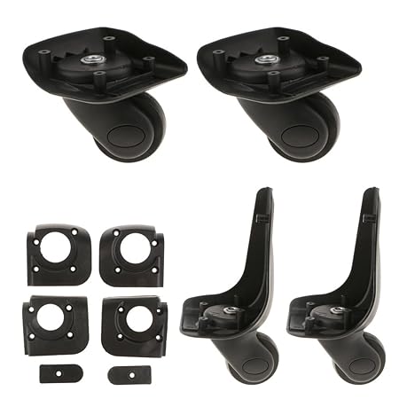 Homyl 4pcs 360° Drehbare Lenkrollen Ersatz Rollen für Trolley, Reisetaschen, Hartschalenkoffer
