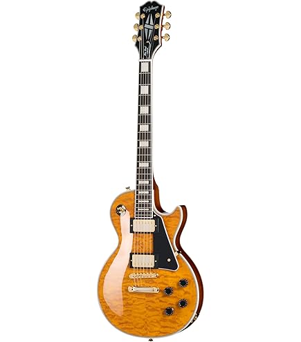 Amazon.com: Epiphone EXCLUSIVE Les Paul Custom Figured, Root