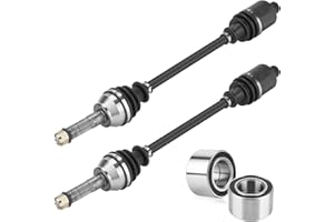 Youxmoto Rear Left/Right CV Axles & Wheel Bearing for Polaris Ranger 800 (Crew EFI HD XP) 2010 2011 2012 2013 2014; 4340 Chromoly Steel Drive Half Shaft, 2 Pairs (not fits Midsize)