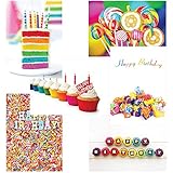 60 Postcards - Colorful Birthday - 6 Different Images